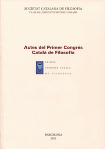 Portada del I Congrés Català de Filosofia